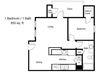 1 Bedroom Floor Plan
